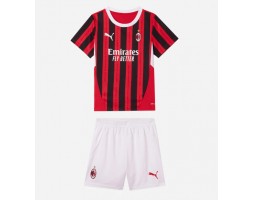 AC Milan Replika Babytøj Hjemmebanesæt Børn 2024-25 Kortærmet (+ Korte bukser)